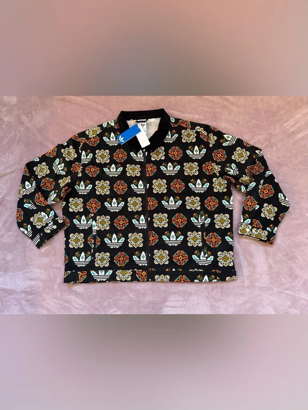 adidas Monogram Print Coach Jacket - Black 2XL